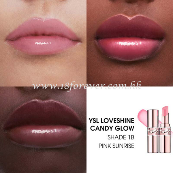 YSL Loveshine Candy Glow 1B, YSL 聖羅蘭 情迷亮彩潤唇膏 1B