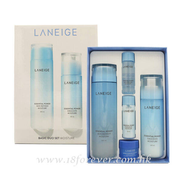 Laneige Basic Duo - Moisture 5pcs Set, LANEIGE 蘭芝 基礎水乳套裝 - 滋潤型