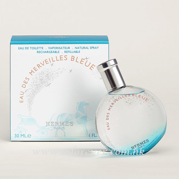 Hermès Eau Des Merveilles Bleue EDT 30ml, HERMES 愛馬仕 藍色橘彩星光女性淡香水 30ml