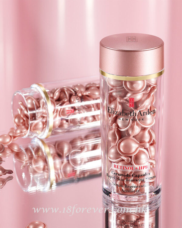 ELIZABETH ARDEN 伊莉莎白雅頓 第二代 黃金導航夜間抗皺膠囊 60粒 / 90粒, Elizabeth Arden Retinol + HPR Ceramide Capsules Rapid Skin Renewing Serum